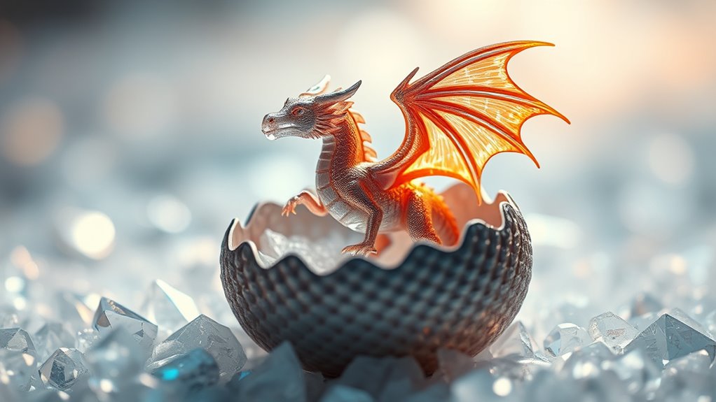 articulated crystal dragon egg
