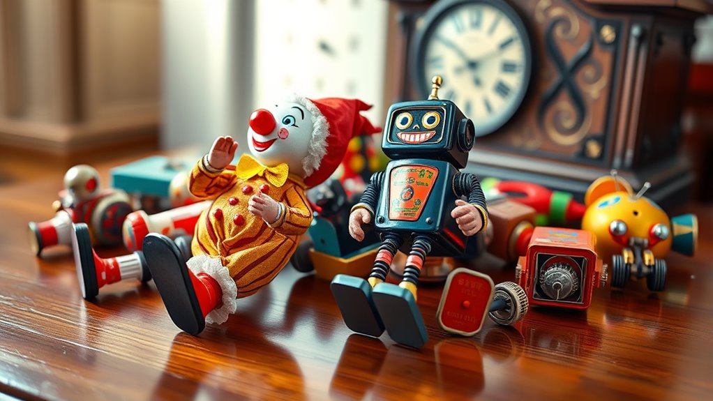 charming vintage wind up toys