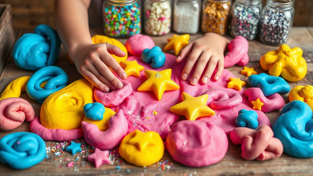 colorful homemade playdough fun