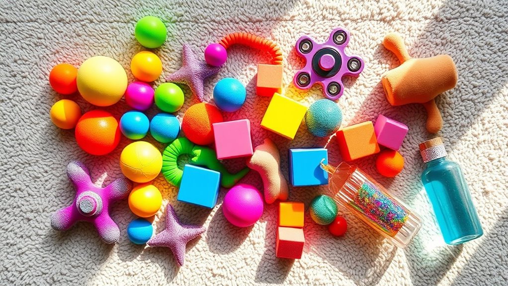 colorful sensory toys promote development