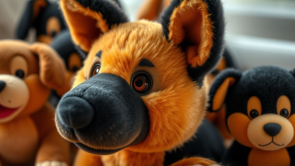 cuddly german shepherd toy