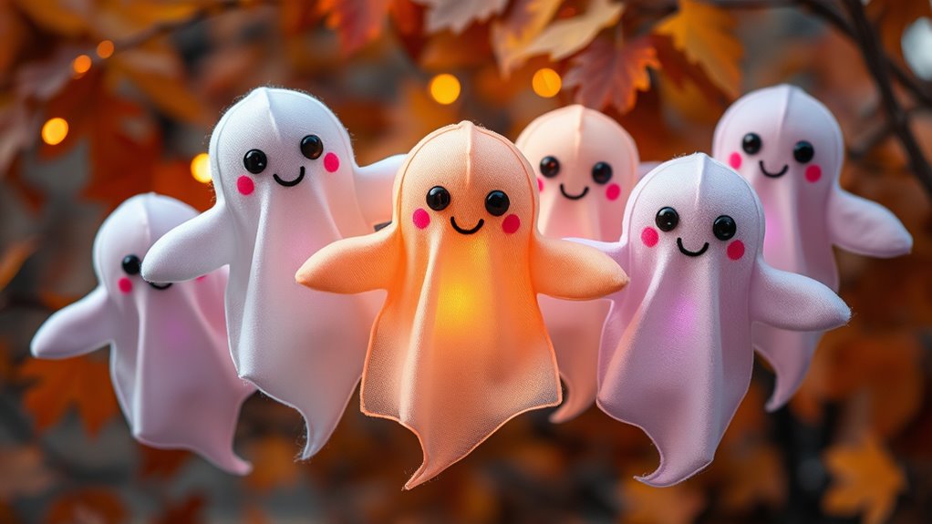 cuddly halloween ghost plushies
