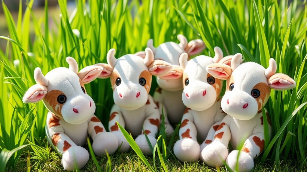 cuddly plush cow companion