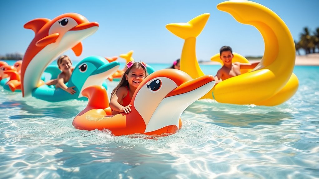 durable whimsical dolphin float