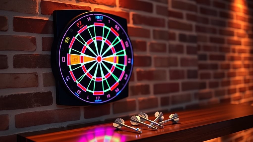 enhanced electronic dartboard features