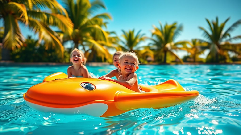 exciting inflatable pool fun