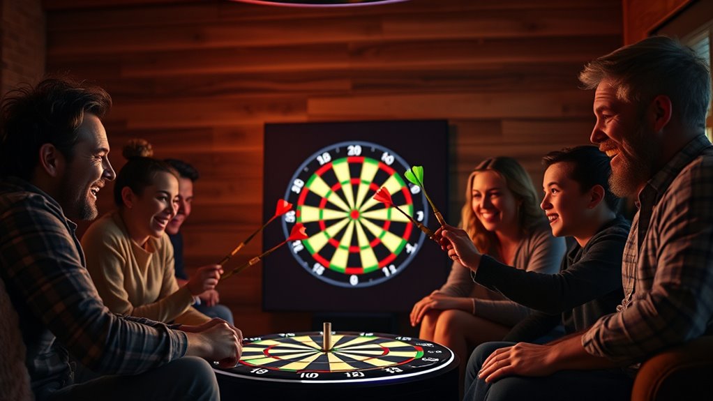 family friendly electronic dartboard fun