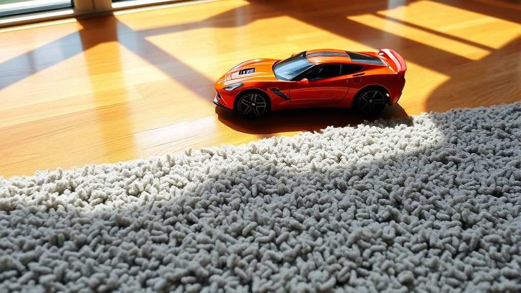 friction affects toy car distance