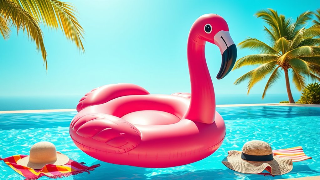 giant inflatable flamingo float