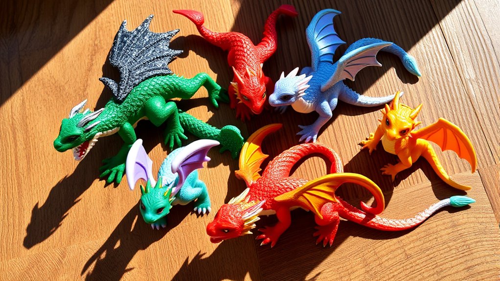 imaginative dragon toy play