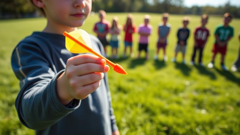 launching a toy dart