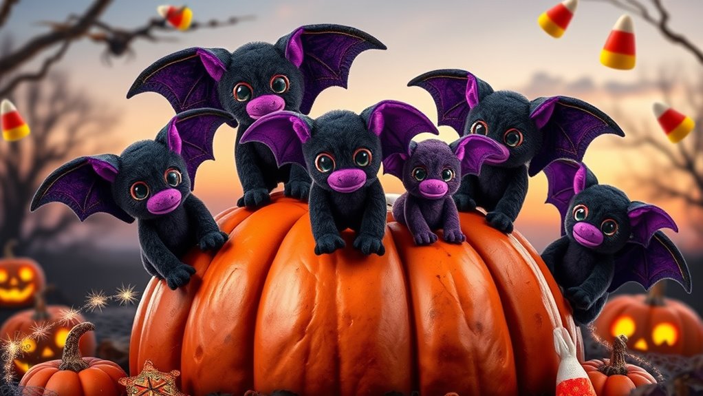 mischievous bat plush companions