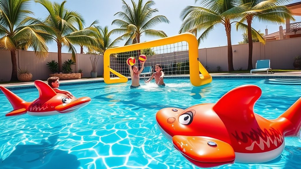 pool fun with friends