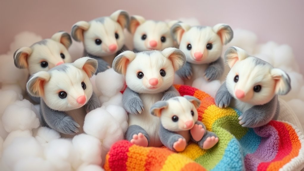 soft huggable possum plushies