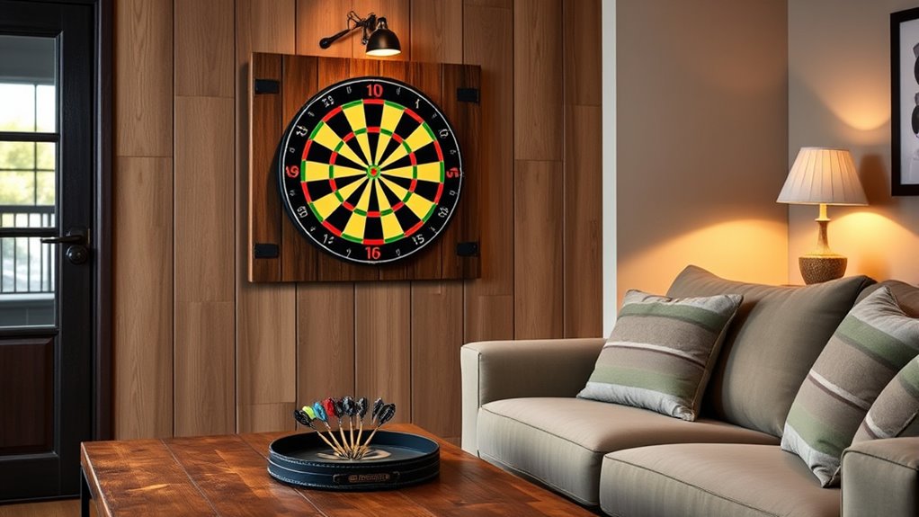 stable portable adjustable dart board