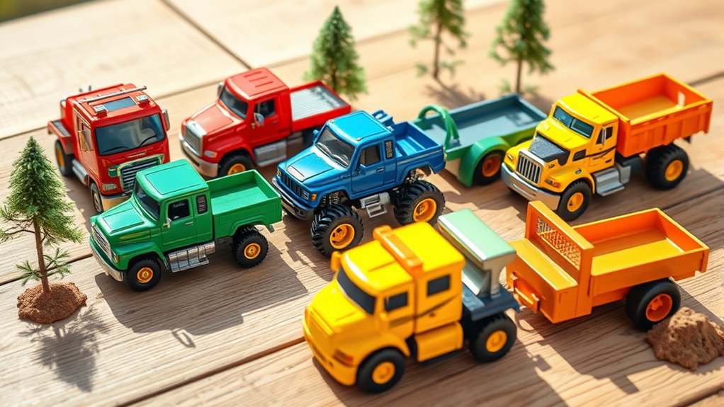toy trucks with trailers