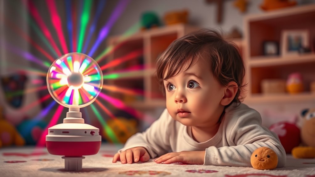 vibrant spinning lights toy